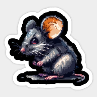 Mouse in Pixel Form Sticker